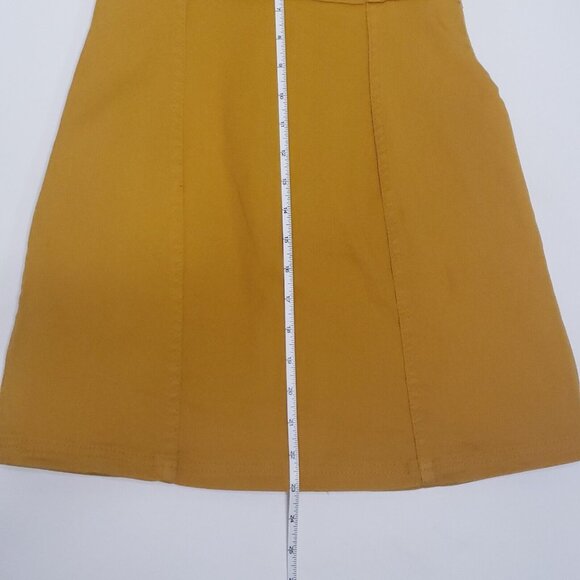 H&M Divided Dress Women's Size 2 Denim Overall Jumper Mustard Gold 90s Y2K Retro - Picture 9 of 16